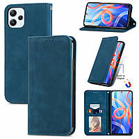 Чохол-книжка Skin Feel Leather Wallet для Xiaomi Redmi 12 / 12 5G / Poco M6 Pro 5G Blue