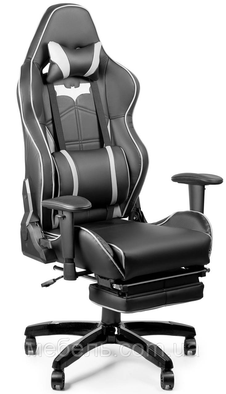Крісло геймерське з підставкою для ніг Barsky Batman Black SD-27