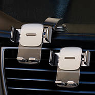 Автомобільний тримач для телефона BASEUS Easy Control Clamp Pyste Type + Air Outlet set (чорний), фото 4