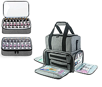 Сумка органайзер для майстрів манікюру для зберігання манікюрного приладдя Сіра (код: H050S)