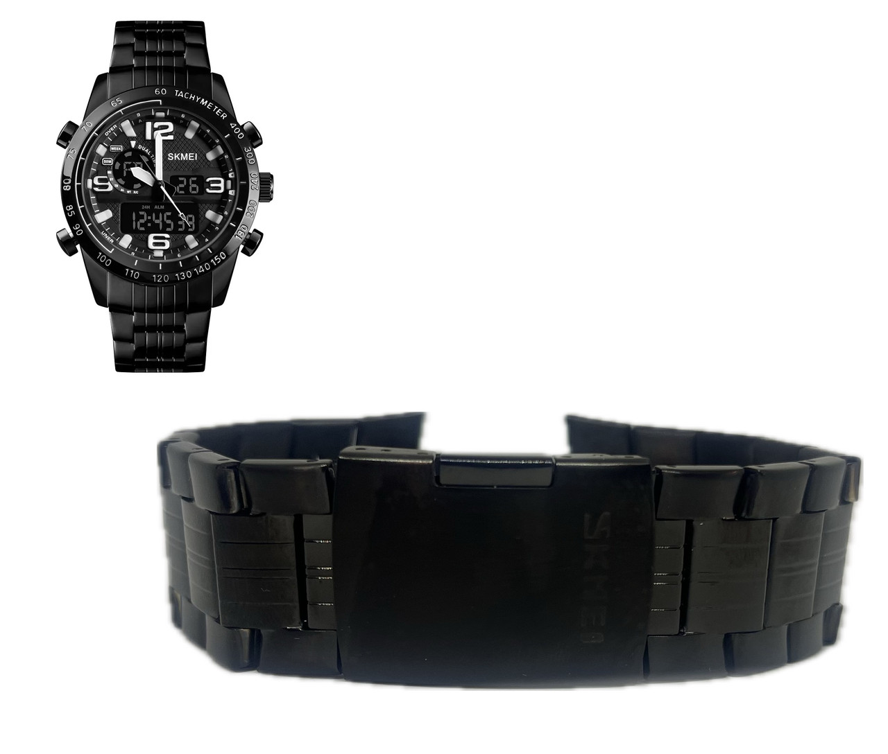 Браслет на годинник Skmei 1453 Чорний БЕЗ НАЛОЖКИ!, фото 1