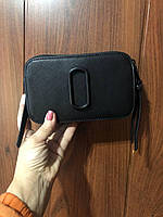 Женская прямоугольная сумка 00834 кросс-боди на широком ремне черная