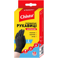 Перчатки хозяйственные Chisto Нитриловые 10 шт. L 4823098413653 d