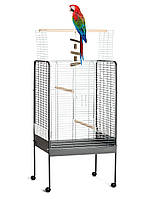 Клетка для птиц вольер оцинкованная на колесах FOP TIFFANY 72*55,5*123,5 см Серый (8018084032 ES, код: 7633274