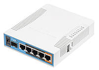 Беспроводной маршрутизатор Mikrotik hAP AC RB962UiGS-5HacT2HnT (AC, 720MHz 128Mb, 5x10 100 10 PM, код: 1904575