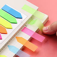Стікери-закладки Buromax Neon пластикові СТРІЛКИ, 12х45 мм, 125 листів, 5 кольорів