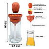 Диспенсер пляшка Controllable Oil Bottle для олії скляний 2в1 з силіконовим пензликом та дозатором 180 мл, фото 9