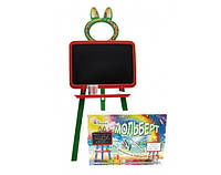 Детский мольберт для рисования Doloni 110-130 с аксессуарами оранжево-зелёный 013777 3 AG, код: 7627109