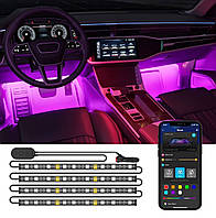 Внутрішні автомобільні ліхтарі Govee з інтелектуальним керуванням APP, світлодіодні ліхтарі RGB для автомобіля