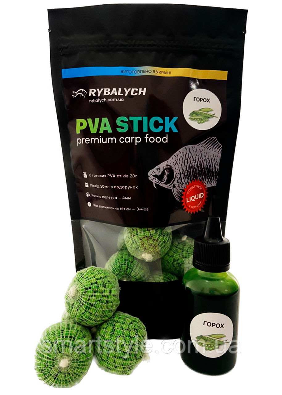 PVA STICK RYBALYCH ГОРОХ + LIQUID 50МЛ