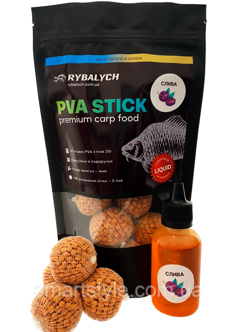 PVA STICK RYBALYCH СЛИВА  + LIQUID 50МЛ
