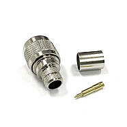 Роз'єм N type Male (тато, штекер) обтискний на кабель RG-8 RG-213 LMR400 SYV-50-7 7D-FB конектор N типу вилка, фото 4