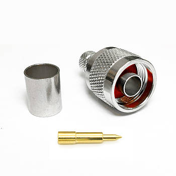 Роз'єм N type Male (тато, штекер) обтискний на кабель RG-8 RG-213 LMR400 SYV-50-7 7D-FB конектор N типу вилка