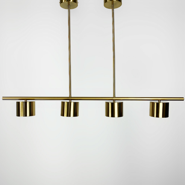 ВИДОВЖЕНА ЛАТУННА ЛЮСТРА CLYDE З 4-МА СПОТАМИ MJ 118/4 AB, фото 1