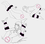 Фіксатори для рук і ніг на липучках, БДСМ фіксатори, Садо-мазо, фіксатори для рольових ігор, Інтимні іграшки, фото 3