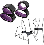 Фіксатори для рук і ніг на липучках, БДСМ фіксатори, Садо-мазо, фіксатори для рольових ігор, Інтимні іграшки, фото 7