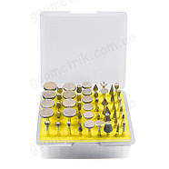 Набір алмазних насадок - 50 шт (фрези, шарошки) для Dremel / гравера - Ø3.17 mm - 120 Grit, фото 2