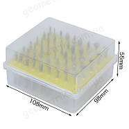 Набір алмазних насадок - 50 шт (фрези, шарошки) для Dremel / гравера - Ø3.17 mm - 120 Grit, фото 3