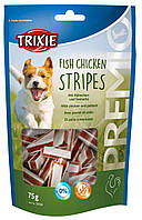 Лакомство для собак Trixie PREMIO Chicken and Pollock Stripes 75 г (курица и рыба) m