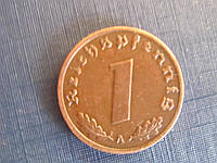 Монета 1 пфенниг Германия 1937 А Рейх свастика