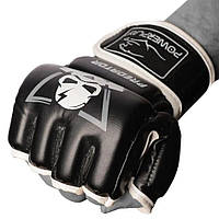 Перчатки MMA для единоборств спортивные PowerPlay 3056 А Черно-Белые M r_720