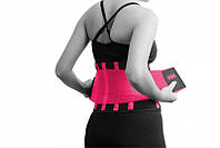 Пояс компрессионный для похудения живота талии бедер MadMax MFA-277 Slimming belt Black/neon pink M r_1100