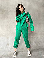 Жіночий легкий лляний костюм-двійка сорочка та штани (бежевий, жовтогарячий, малиновий, синій, зелений)