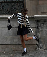 Женский стильный юбка тенниска с потаенными шортиками на высокой посадке размер XS-S, S-M , M-L  ткань тиар