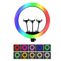 Новинка! Кольцевая LED лампа RGB MJ36 36см 3 крепл.тел USB
