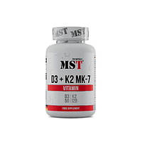 Витамины и минералы MST Vitamin D3 + K2 MK7, 120 капсул CN15308 VH