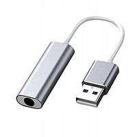 Звукова карта зовнішня USB 2.0 на jack 3,5 mm 4 pin (2 in 1) TRY Clarion 7.1 сірий