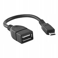 Кабель OTG microUSB (B) - USB (AF) 0.1м TRY Wire чорний