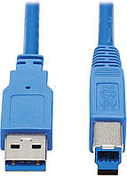 Кабель USB 3.0 Type A - Type B (AM-BM) 1.8м ATcom (12823) синій