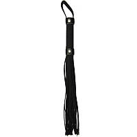 Строгая кожаная черная плеть для ролевых игр Strict Leather Premium Flogger Bdsm4u AG, код: 8367732