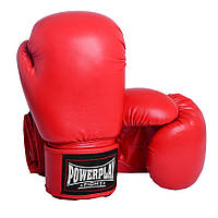 Боксерские перчатки Тренировочные перчатки для бокса PowerPlay 3004 Classic Красные 16 унций r_790