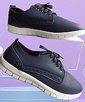 Мокасини жіночі еко шкіряні  темні