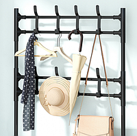 Новинка! Напольная вешалка для одежды New simple floor clothes rack size с полками и крючками