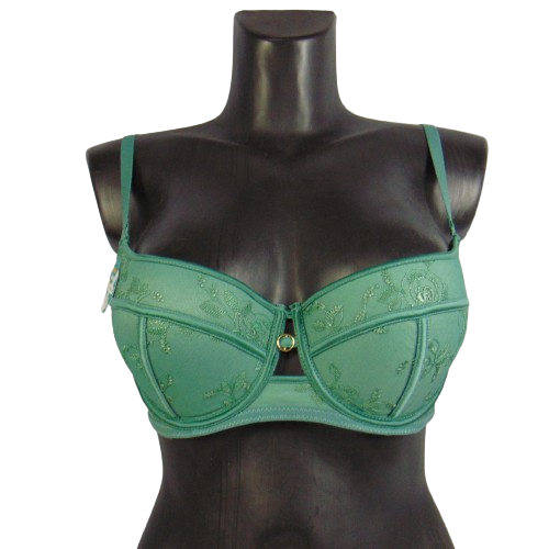 Бюстгальтер із пушап DuoDuo 8013 90С зелений, фото 1