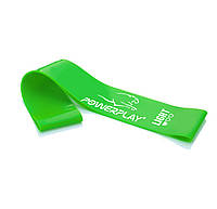 Резинка для фитнеса спортивная Эспандер резиновый PowerPlay 4114 Mini Power Band 0.8мм. Light Зеленая (5.5 кг)