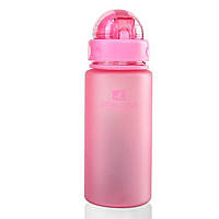 Бутылка для воды спортивная , бутылочка для спорта CASNO 400 мл MX-5028 More Love Розовая с соломинкой r_190