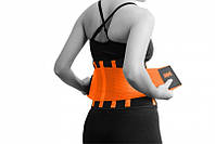 Пояс компрессионный для похудения живота талии бедер MadMax MFA-277 Slimming belt Black/neon orange M r_1100