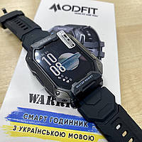 Водонепроницаемые умные часы Modfit Warrior All Black со звонком для военных противоударные часы смарт