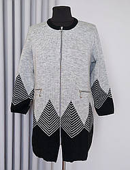 Жіночий кардиган «Берізка» на блискавці (з 52 по 64 р)