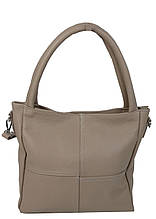 Жіноча шкіряна сумка на двох ручках Borsacomoda бежева