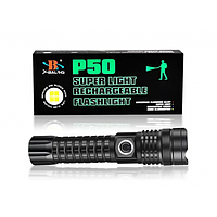 Новий якісний ручний акумуляторний ліхтар BL-A91-P50 ліхтарик чорного кольору