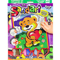 Фреска з кольорового піску "Sandart" ведмежа Toys Shop