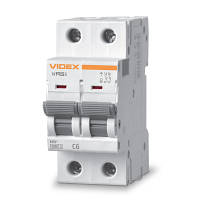 Автоматический выключатель Videx RS6 RESIST 2п 6А 6кА С VF-RS6-AV2C06 d