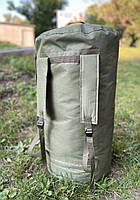 Тактический баул рюкзак сумка 120 литров для передислокации для военных ВСУ непромокаемая ОЛИВА "UA/W"