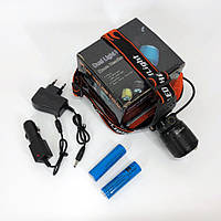 Налобный тактический фонарик POLICE BL-2199-T6, мощный аккумуляторный налобный фонарик, TE-409 головной