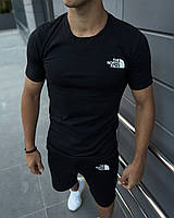 Черная футболка The North Face спортивная мужская качественная ,Летняя футболка ТНФ черного цвета классическая